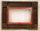 Stucco golden wooden frame, decorated with foliage, Napoleon III nineteenth