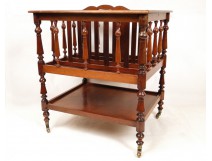 Magazine rack or holder mahogany partitions, Napoleon III nineteenth