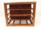 Magazine rack or holder mahogany partitions, Napoleon III nineteenth