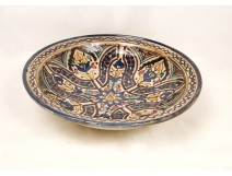 Deep dish or bowl glazed earthenware, Morocco Maghreb twentieth