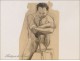 Naked Men Drawings Study Colarossi 20th