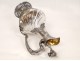 Crystal ewer and silver, decorated with shells, punches Minerveet Bachelet Paris, nineteenth