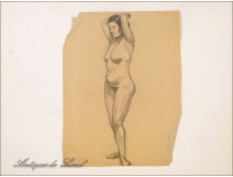 Naked Women Drawings Study Colarossi 20th