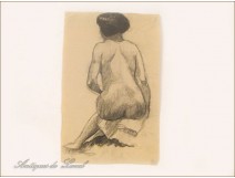 Naked Women Drawings Study Colarossi 20th