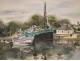 Watercolor of boats in the port of Vannes, Paul Perraudin, twentieth