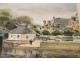 Watercolor of boats in the port of Vannes, Paul Perraudin, twentieth