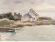 Watercolor of the Gulf of Morbihan, signed Paul Perraudin, twentieth