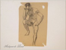 Naked Men Drawings Study Colarossi 20th