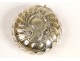 Pill box solid silver punch goldsmith, decorated with flowers and foliage, when Napoleon III nineteenth