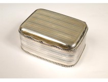 Silver box, decorated with pearls, Napoleon III nineteenth