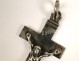 Cross, crucifix pendant bronze, silver XVII