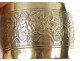 Napkin ring in sterling silver, punches Minerva Ravinet and D&#39;Enfert, decorated with flowers, Art Nouveau, nineteenth