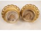 Pair of decoration, curtain tiebacks, gilded wood nineteenth