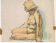 Naked Woman Drawings Watercolor Study Model Laigneau Villeneuve