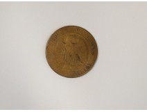 One Cent Coin token French Empire Napoleon