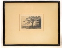 Japanese Gravure temple near Tokyo, signed Luthmann, twentieth