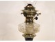 Bronze oil lamp, crystal and porcelain, Napoleon III nineteenth