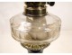 Bronze oil lamp, crystal and porcelain, Napoleon III nineteenth