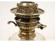 Bronze oil lamp, crystal and porcelain, Napoleon III nineteenth