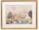 Watercolor, The old river crossing Etel, Morbihan, Brittany, twentieth