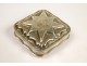 Silver box, decorated with a star and flowers nineteenth