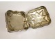 Silver box, decorated with a star and flowers nineteenth