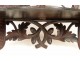 Wall shelf carved in the Black Forest, decorated with a stag and oak leaves, nineteenth