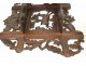 Wall shelf carved in the Black Forest, decorated with a stag and oak leaves, nineteenth