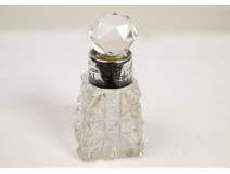 Bottle cut crystal and sterling silver English, punch Lion nineteenth