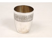 Cup in solid silver, Goldsmiths Ravinet and D&#39;Enfert, Art Nouveau, nineteenth