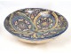 Dish or bowl glazed earthenware, decorated with flowers and stars of David, Morocco, Maghreb, twentieth