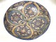 Dish or bowl glazed earthenware, decorated with flowers and stars of David, Morocco, Maghreb, twentieth