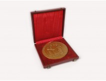 Bronze medal, visit of Queen Elizabeth II in Paris, 1957 H.Dropsy