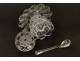 Mustard with spoon, cut crystal Baccarat France, nineteenth