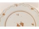 Pair of porcelain dishes of La Compagnie des Indes, with flowers and gilding, eighteenth