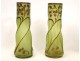 Pair of molten glass enamelled Art Nouveau, nineteenth