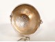 Tea strainer in silver, punches Minerva and goldsmith nineteenth