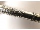 Pencil monogrammed sterling silver, decorated with foliage, Napoleon III nineteenth