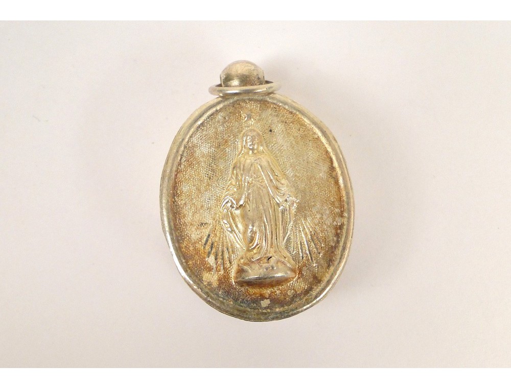 Reliquary pendant silver, dedicated to Saint Louis de Montfort ...