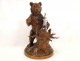 Bear liqueur, Black Forest carved wood nineteenth