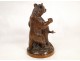 Bear liqueur, Black Forest carved wood nineteenth