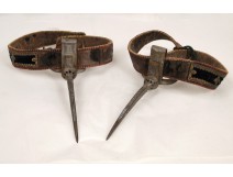 Pair of spurs or Algerian Ottoman, wrought iron, XIX