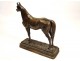 Bronze sculpture, horse thoroughbred stallion, A.Dubucand, XIXth