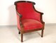 Bergere chair solid mahogany First Empire Consulate nineteenth