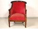 Bergere chair solid mahogany First Empire Consulate nineteenth