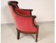 Bergere chair solid mahogany First Empire Consulate nineteenth