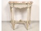 Louis XVI console, lacquered wood carved marble, Napoleon III nineteenth