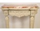 Louis XVI console, lacquered wood carved marble, Napoleon III nineteenth