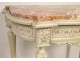 Louis XVI console, lacquered wood carved marble, Napoleon III nineteenth