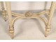 Louis XVI console, lacquered wood carved marble, Napoleon III nineteenth